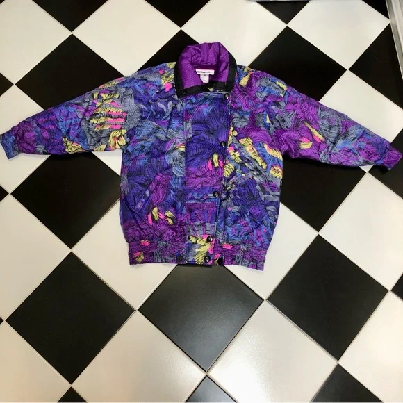 Vintage 80s 90s Obermeyer Renoir Ski Snowboard Jacket Coat Statement Colorful 6
